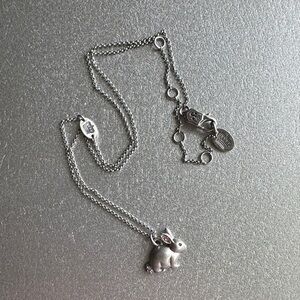 Juicy Couture Silver Rabbit Charm Necklace